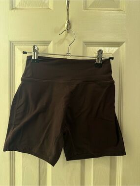 YoungLA High-Waist Brown Athletic Shorts